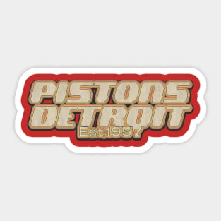 Detroit Pistons  / Old Style Vintage Sticker